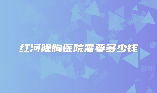 红河隆胸医院需要多少钱