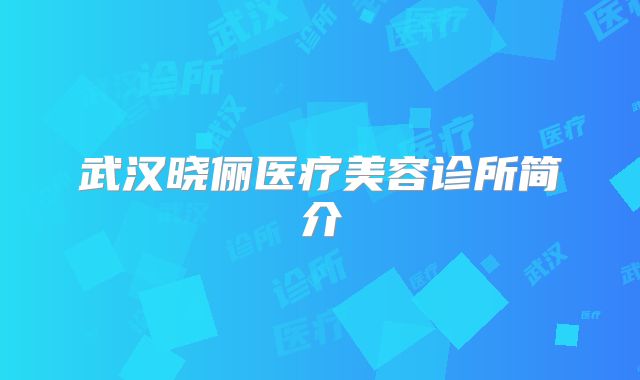 武汉晓俪医疗美容诊所简介