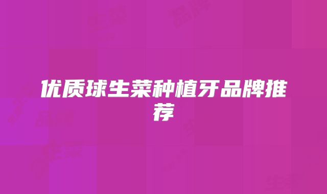 优质球生菜种植牙品牌推荐