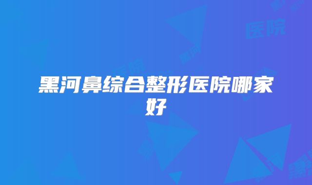 黑河鼻综合整形医院哪家好