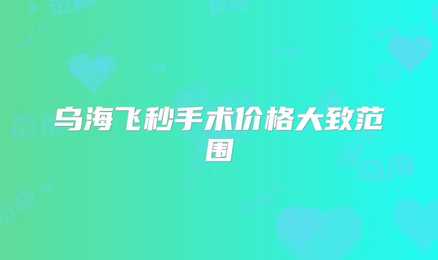 乌海飞秒手术价格大致范围